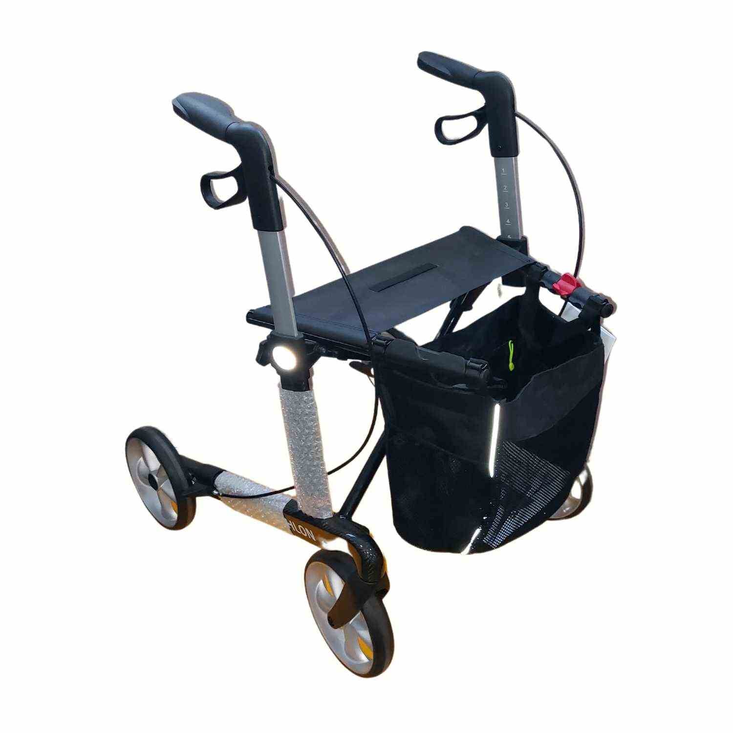 Rehasense Carbon-Rollator Athlon SL (5,1 kg), TPE-Räder - Gr. M, carbonschwarz (HMV: 10.50.04.1228)